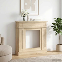 vidaXL Eldstadsram Sonoma-ek 102 x 26 x 100 cm Konstruerat trä