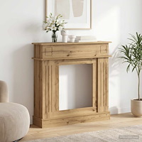 vidaXL Eldstadsram Artisan-ek 102 x 26 x 100 cm Konstruerat trä