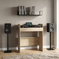 vidaXL DJ-bord Sonoma-ek 102 x 45 x 102 cm Konstruerat trä