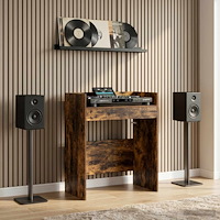 vidaXL DJ-bord Rökt ek 102 x 45 x 102 cm Konstruerat trä