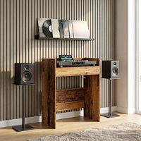 vidaXL DJ-bord Ekträ 102 x 45 x 102 cm Konstruerat trä