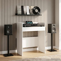 vidaXL DJ-bord Vit 82 x 45 x 102 cm Konstruerat trä