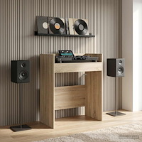 vidaXL DJ-bord Sonoma-ek 82 x 45 x 102 cm Konstruerat trä