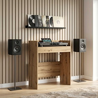 vidaXL DJ-bord Artisan-ek 82 x 45 x 102 cm Konstruerat trä