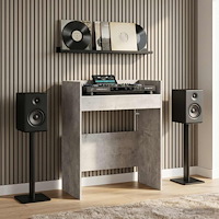 vidaXL DJ-bord Betonggrå 62 x 45 x 102 cm Konstruerat trä