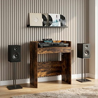 vidaXL DJ-bord Rökt ek 62 x 45 x 102 cm Konstruerat trä