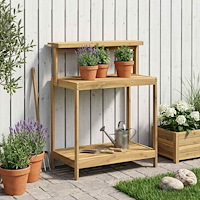vidaXL Utomhus planteringsbänk 86,5 x 48,5 x 106 cm Massivt Akaciaträ