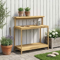 vidaXL Utomhus planteringsbänk 111,5 x 48,5 x 107 cm Massivt Akaciaträ