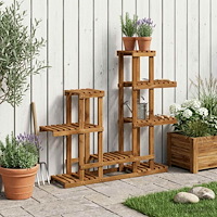 vidaXL Växtställ Naturlig 118 x 25 x 96,5 cm Massivt Akaciaträ