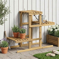 vidaXL Växtställ Vit 82 x 36 x 60 cm Massivt Akaciaträ