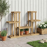 vidaXL Växtställ Vit 123 x 25 x 78,5 cm Massivt Akaciaträ