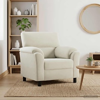 vidaXL Soffa Gräddvit 94 x 85 x 93 cm Sammet