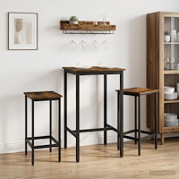 vidaXL Barpall 2 st Rökt ek 40 x 32 x 74 cm Konstruerat trä