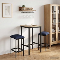 vidaXL Barpall 2 st Blå 40 x 32 x 64 cm Konstruerat trä