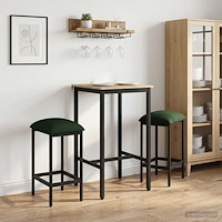 vidaXL Barpall 2 st Mörkgrön 40 x 32 x 74 cm Konstruerat trä
