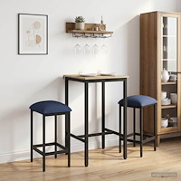 vidaXL Barpall 2 st Blå 40 x 32 x 74 cm Konstruerat trä