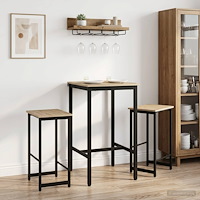 vidaXL Barpall 2 st Sonoma-ek 40 x 32 x 64 cm Konstruerat trä