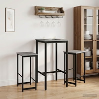 vidaXL Barpall 2 st Grå Sonoma 40 x 32 x 74 cm Konstruerat trä