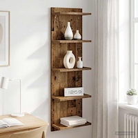 vidaXL Vägg hylla Gammalt trä 30 x 15 x 100 cm Konstruerat trä