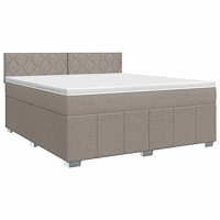 vidaXL Kontinentalsäng med madrass Taupe 160 x 200 cm Tyg