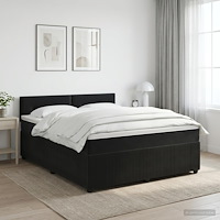 vidaXL Kontinentalsäng med madrass Svart 160 x 200 cm Sammet