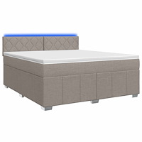 vidaXL Kontinentalsäng med madrass Taupe 160 x 200 cm Tyg