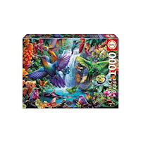 Educa Borrás Educa Pussel 1000 bitar - Tropical Hummingbirds -  Fixeringslim medföljer