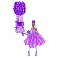 Barbie Barbie Flower Reveal Lila Prästkrage
