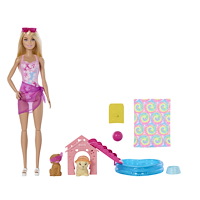 Barbie Barbie Poolparty för valpar Aloha blond