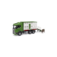 Bruder Bruder Scania Super 560R Kreaturtransport lastbil med 1 ko l...