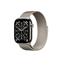 Apple Apple Watch Series 11 (GPS + Cellular) - naturlig titan - smart klocka med milanesisk loop - naturlig - 64 GB