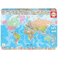 Educa Puzzle Educa pussel 1500 The World Map
