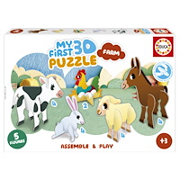 Educa Puzzle Educa 3D Puzzle Kids Baby Farm