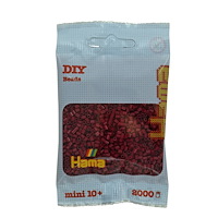 Hama Hama Mini pärlor 2000 stk Mörkröd