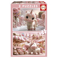 Educa Puzzle Educa 2X48 Sweet Unicorns