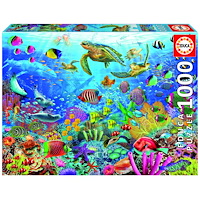 Educa Puzzle Educa 1000 tropiska fantasisköldpaddor