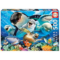 Educa Puzzle Educa pussel 500 Undervattenselfies