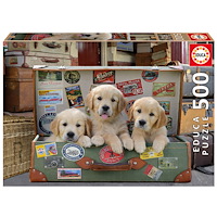 Educa Puzzle Educa pussel 500 Hundvalpar i bagaget