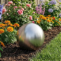 vidaXL Borstad Boll Ø 20 cm Silver Rostfritt stål 201