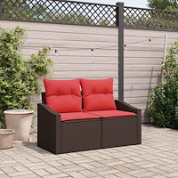 vidaXL Trädgårdsoffa Brun 123 x 62 x 69cm konstrotting