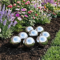 vidaXL Spegelboll 8 st Ø 5 cm Silver Rostfritt stål 201