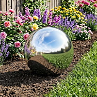 vidaXL Spegelboll Ø 37,5 cm Silver Rostfritt stål 201