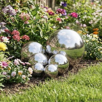 vidaXL Spegelboll 6 st Ø 15 cm Silver Rostfritt stål 201