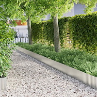 vidaXL vidaxl Gräsmattekant 1000 x 25 x 0,03 cm Galvaniserat stål Silver