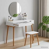 vidaXL vidaxl Smyckebord FAUSKE Vit 100 x 50 x 78 cm