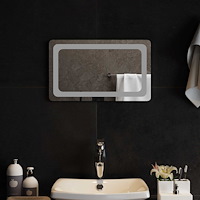 vidaXL LED Badrumsspegel med spegel Transparent 50 x 30 cm härdat glas