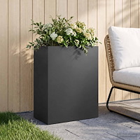 vidaXL Trädgårdsplanterare Svart 40 x 20 x 40 cm Kallvalsat stål