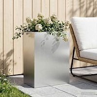 vidaXL Trädgårdsplanterare Silver 40 x 20 x 40 cm Galvaniserat stål