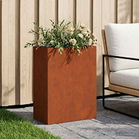 vidaXL Trädgårdsplanterare Rostig 40 x 20 x 40 cm Väderbeständig stål