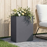 vidaXL Trädgårdsplanterare Antracit 40 x 20 x 50 cm Kallvalsat stål